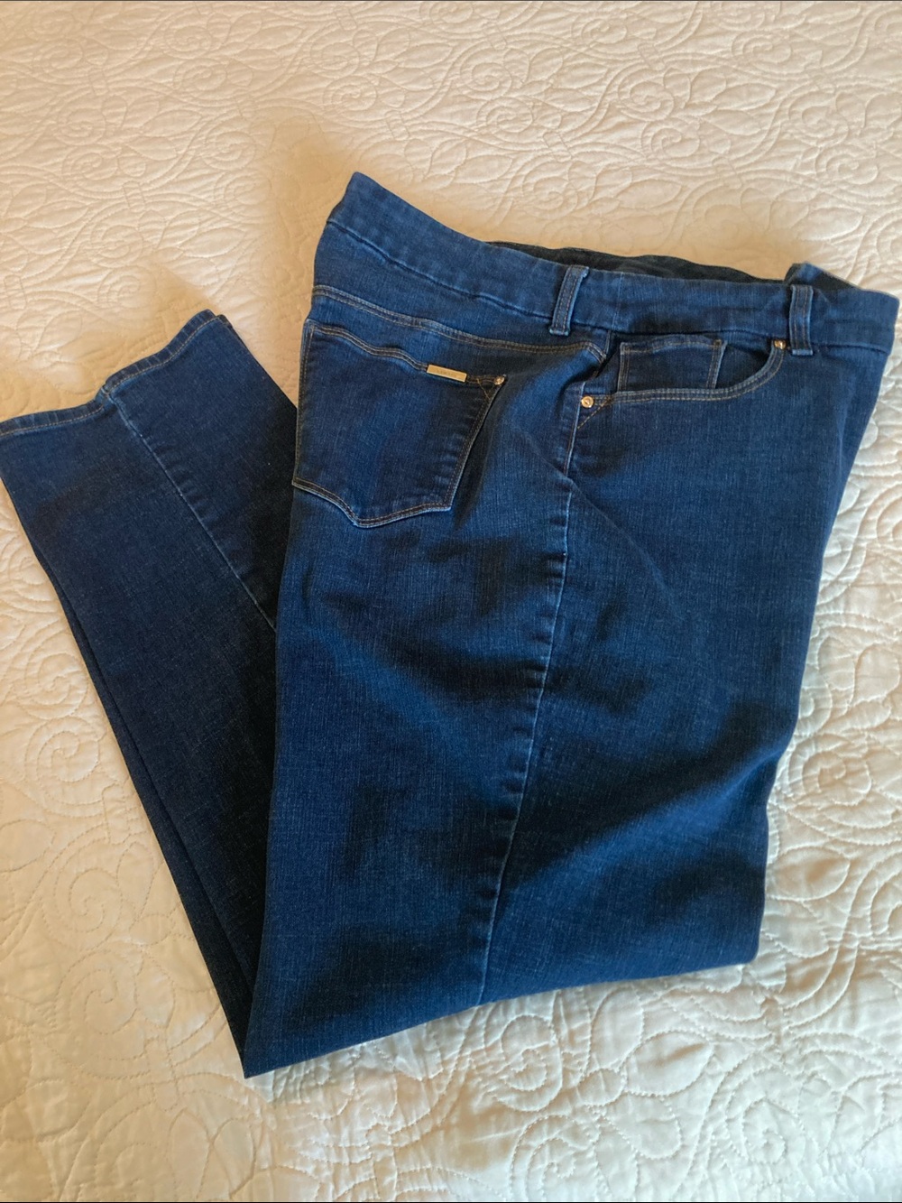 Chico's Deep Blue Slim Leg Jeans Chico’s Size 2.5 US Size 14